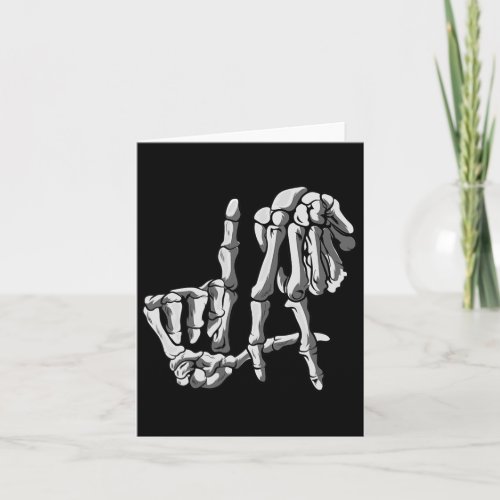 Los Angeles Hands Cool La Skeleton Hand Sign Hallo Card