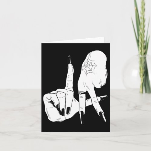 Los Angeles Hands Cool La Witch Hand Sign Hallowee Card