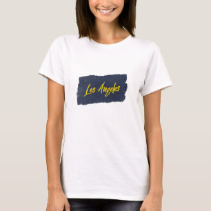 Los Angeles Handwritten Yellow Typography T-Shirt
