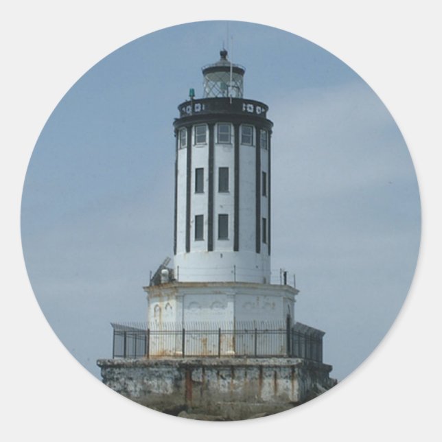 Los Angeles Harbor Lighthouse Classic Round Sticker (Front)