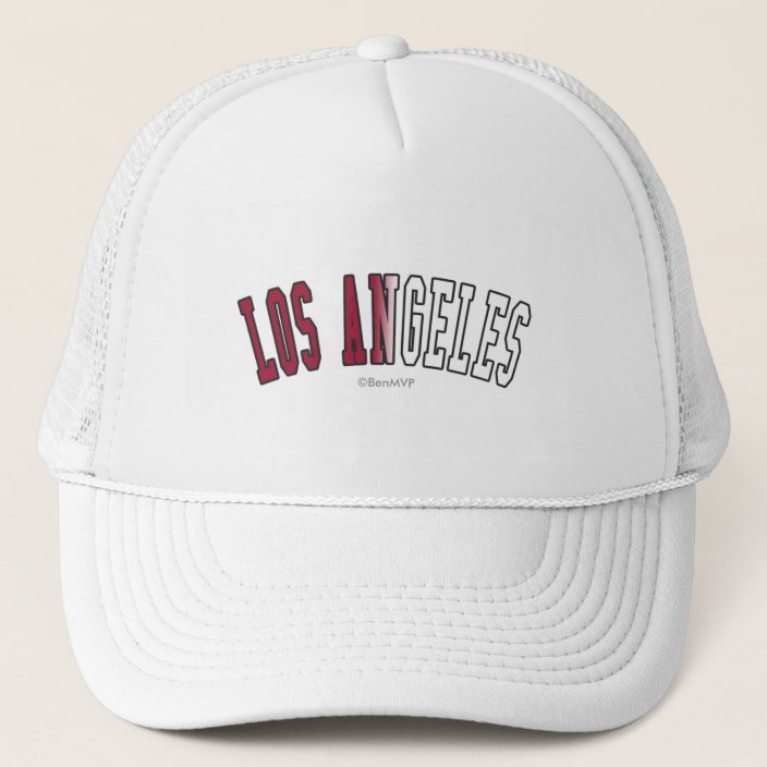 Los Angeles in California State Flag Colors Trucker Hat