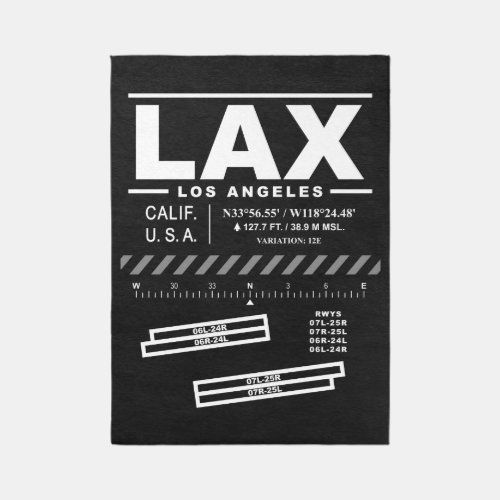 Los Angeles International Airport LAX Area Rug