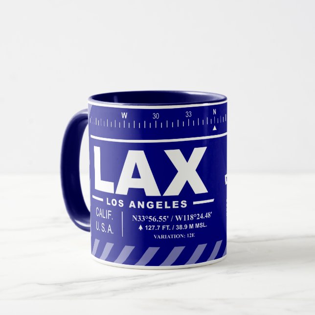 Los Angeles International Airport LAX Mug (Front Left)