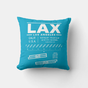 Los Angeles International Airport LAX Throw Pillow