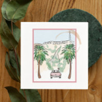 Los Angeles Just Married cocktail  Napkins