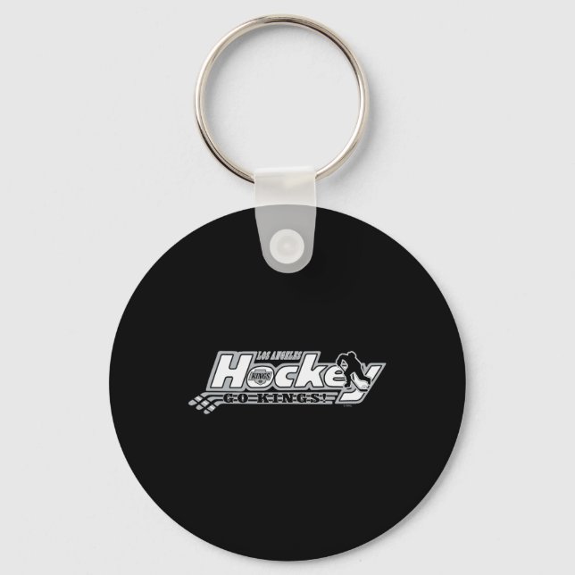 Los Angeles Kings Hockey Black Officially Licensed Keychain (Front)