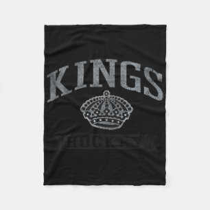 Los Angeles Kings Vintage Hockey White Officially  Fleece Blanket