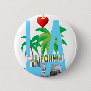 los angeles  l a california city usa america button
