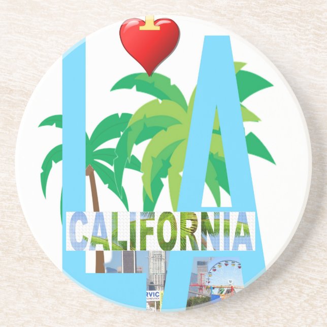 los angeles  l a california city usa america sandstone coaster (Front)
