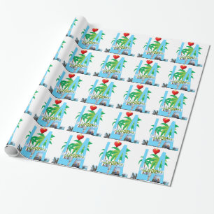 los angeles l a california city usa america wrapping paper
