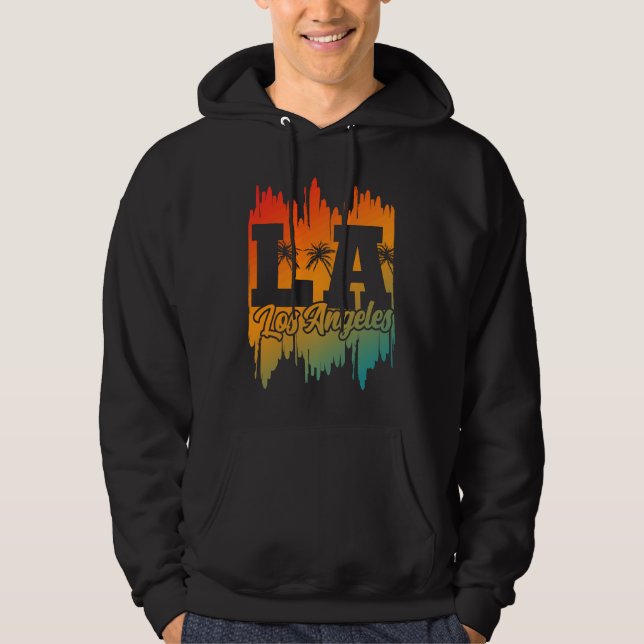Los Angeles LA California   12 Hoodie (Front)