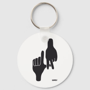 LOS ANGELES LA HAND SIGN KEYCHAIN