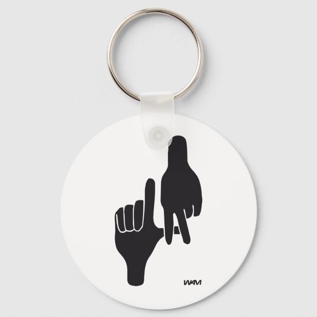 LOS ANGELES LA HAND SIGN KEYCHAIN (Front)