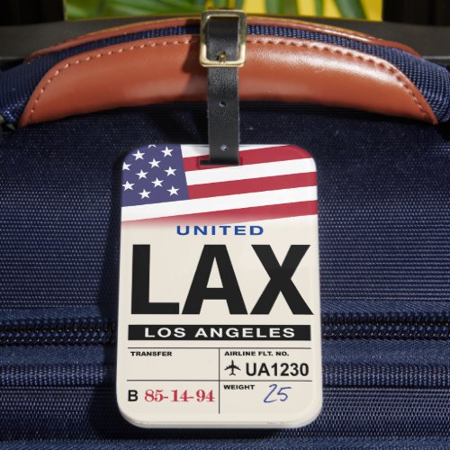 Los Angeles LAX Airline Luggage Tag