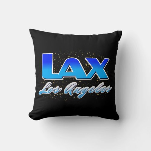 Los Angeles LAX Airport Code Throw Pillow
