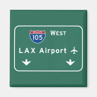 Los Angeles LAX Airport I-105 W Interstate Ca - Magnet