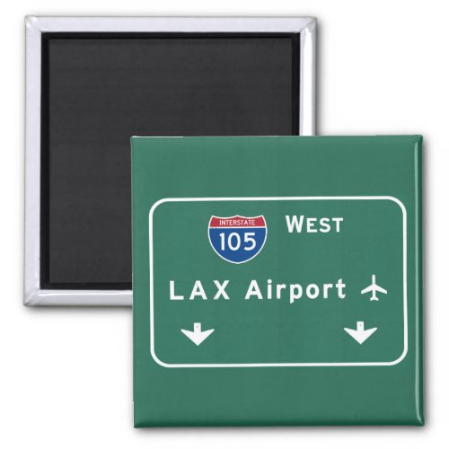 Los Angeles LAX Airport I_105 W Interstate Ca _ Magnet