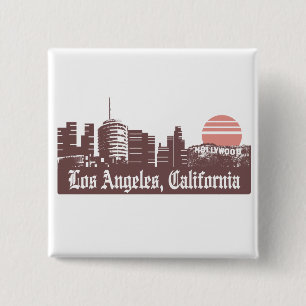 Los Angeles Linesky Pinback Button
