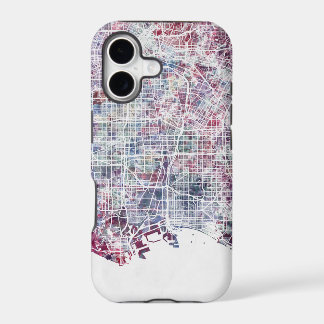 Los Angeles map California waterpainting iPhone 17 Case