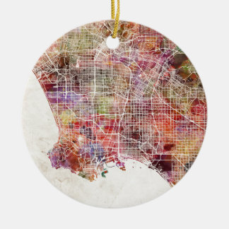 Los Angeles map Ceramic Ornament