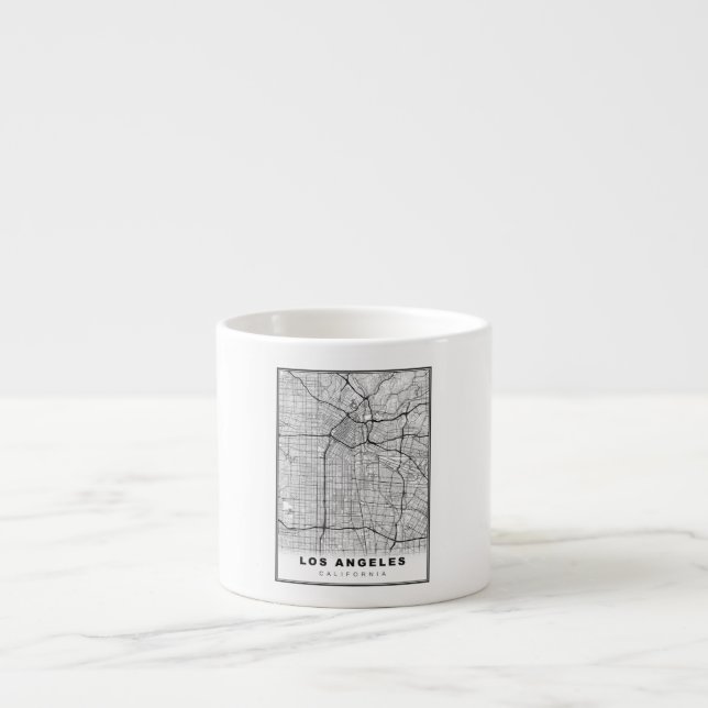 Los Angeles Map Espresso Cup (Front)