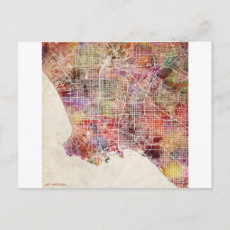 Los Angeles map Postcard
