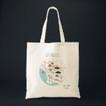Los Angeles Map Tote<br><div class="desc">The perfect favor for celebrating a wedding, a bach party or birthday in Los Angeles, California! Customize text to better suit your occasion.</div>