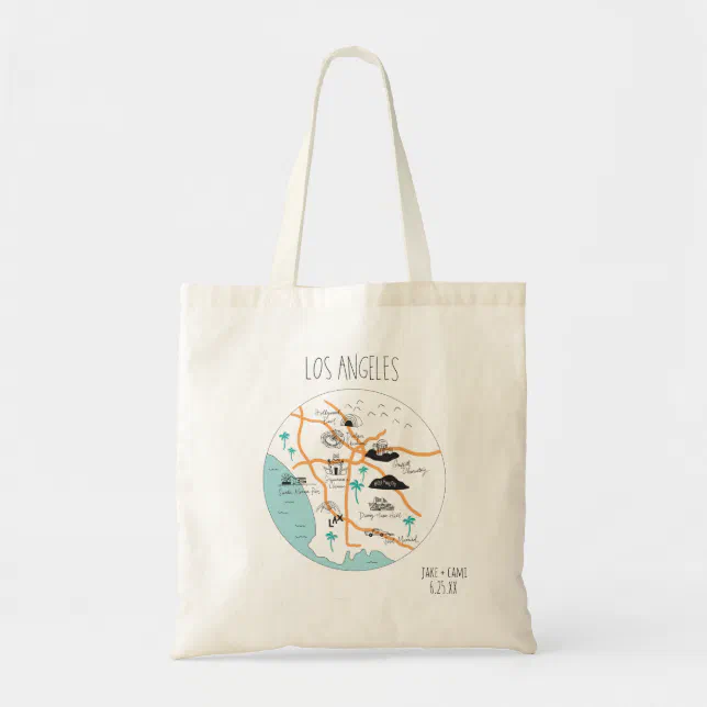 Los Angeles Map Tote | Zazzle