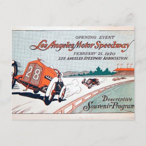 Los Angeles Motor Speedway Postcard