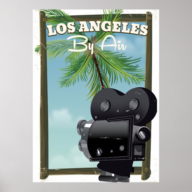 Los Angeles Movie Camera travel poster (Front)