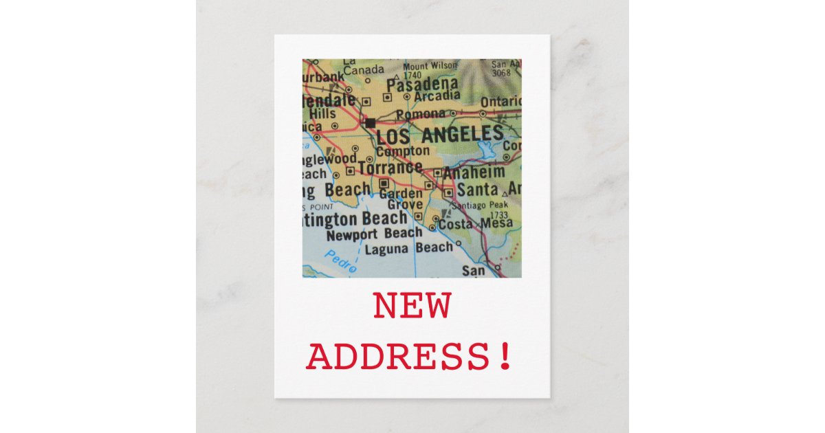 Los Angeles New Address announcement Zazzle