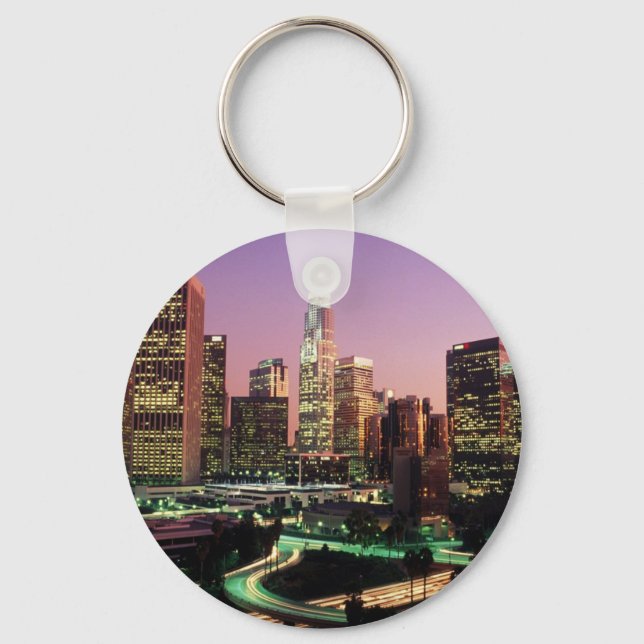 Los Angeles Night Lights Keychain (Front)
