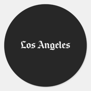 Los Angeles Old English Style Font 2- La Californi Classic Round Sticker