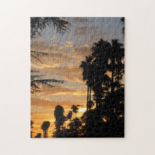 Los Angeles Palm Tree Sunset Puzzle