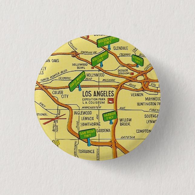 Los Angeles Pinback Button (Front)