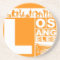 Los Angeles Poster in Orange color