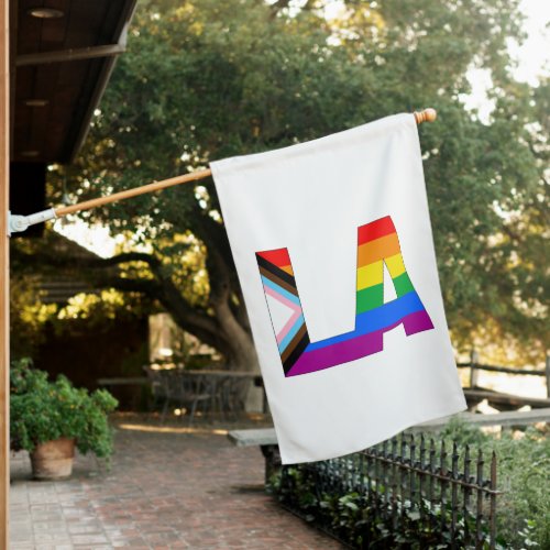 Los Angeles Pride LGBTQ Progress Pride House Flag