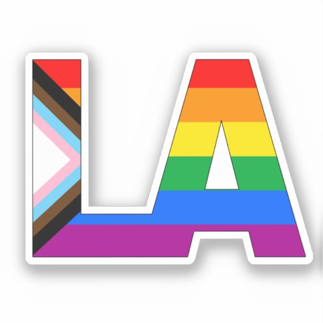Los Angeles Pride LGBTQ Progress Pride Sticker (Front)