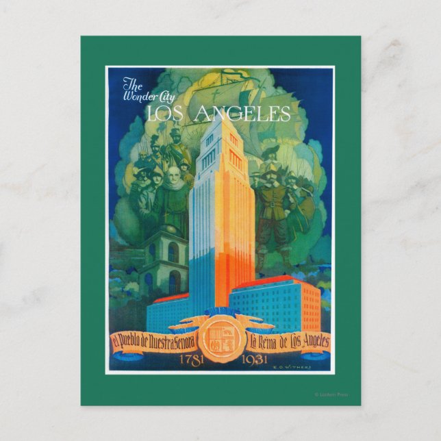 Los Angeles Promotional Poster Postcard (Front)