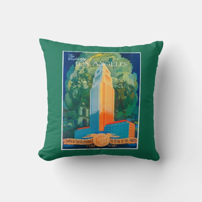 Los Angeles Promotional Poster Throw Pillow (Front)