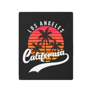 Los Angeles Retro Sunset Metal Print