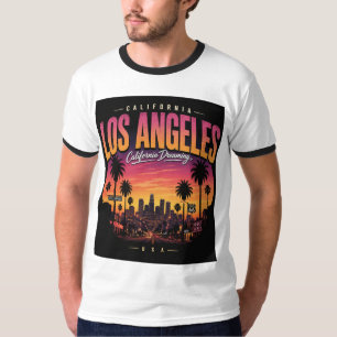 Los Angeles Retro Sunset Skyline California Dreami T-Shirt