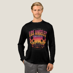 Los Angeles Retro Sunset Skyline California Dreami Tri-Blend Shirt