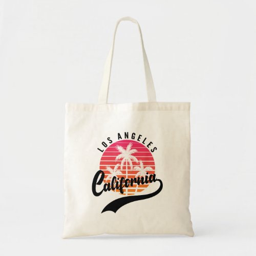 Los Angeles Retro Sunset Tote Bag
