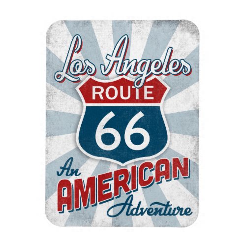 Los Angeles Route 66 Vintage America California Magnet