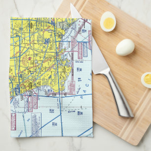 Los Angeles Sectional Chart Kitchen Towel