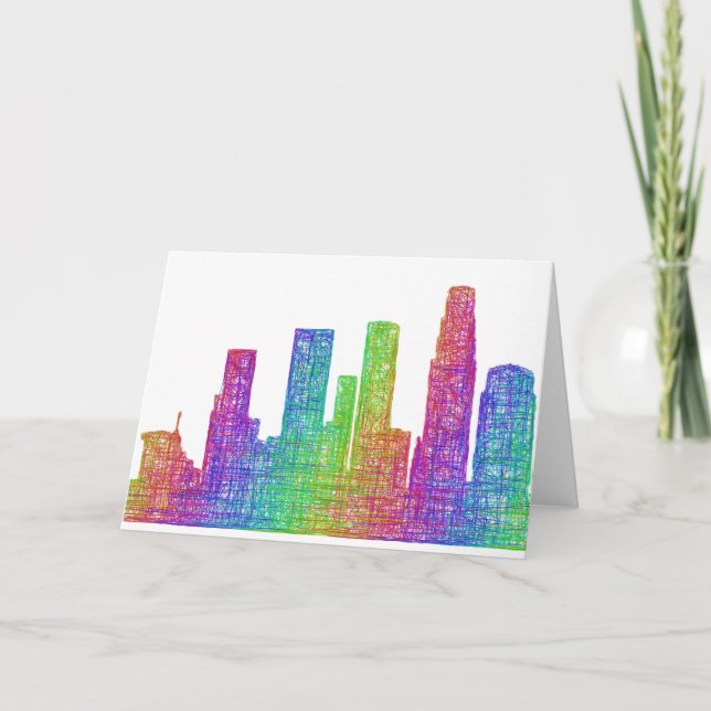 Los Angeles skyline Card (Front)
