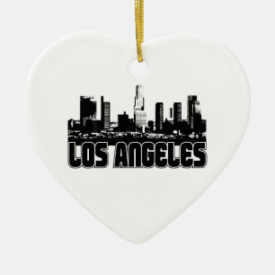 Los Angeles Skyline Ceramic Ornament