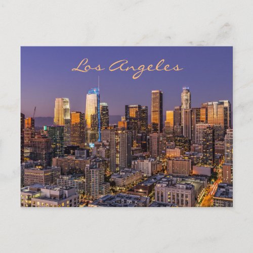 Los Angeles Skyline _ Golden Light Postcard