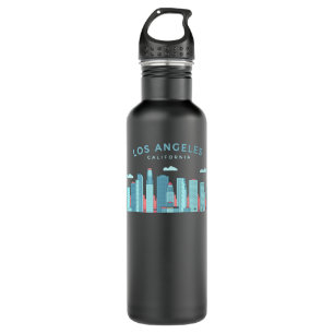 Los Angeles Skyline LA Vintage Los Angeles Califor Stainless Steel Water Bottle